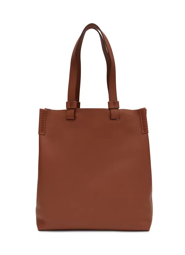 Tote Bags>BONASTRE Large T Leather Tote Bag