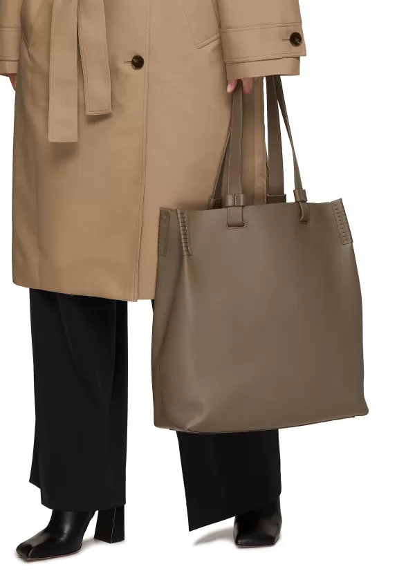 Tote Bags>BONASTRE Large T Leather Tote Bag