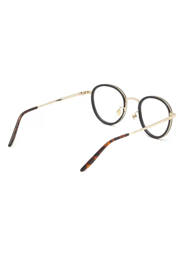 Eyewear>GUCCI Layered Acetate Frame Round Optical Glasses