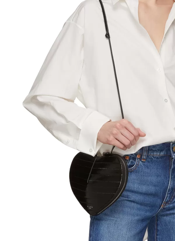 Crossbody>ALAÏA Le Coeur Eel Leather Crossbody Bag