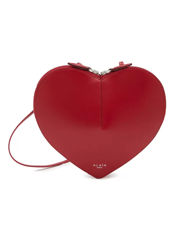 Crossbody>ALAÏA Le Coeur Leather Crossbody Bag