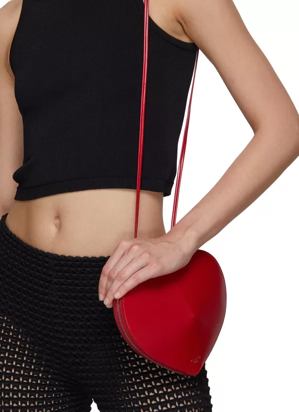 Crossbody>ALAÏA Le Coeur Leather Crossbody Bag