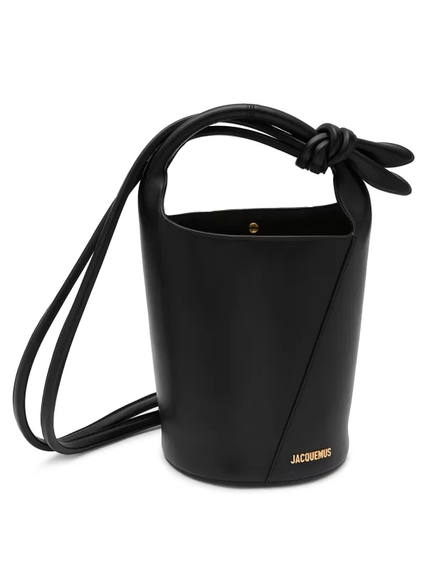 Tote Bags>JACQUEMUS Le Petit Tourni Leather Bucket Bag