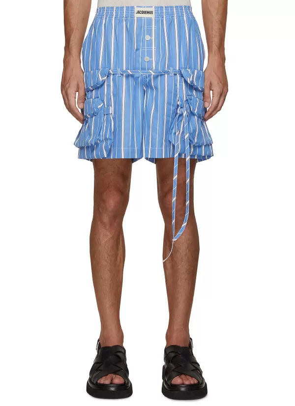 Pants>JACQUEMUS Le Short Trivela Striped Boxer Shorts