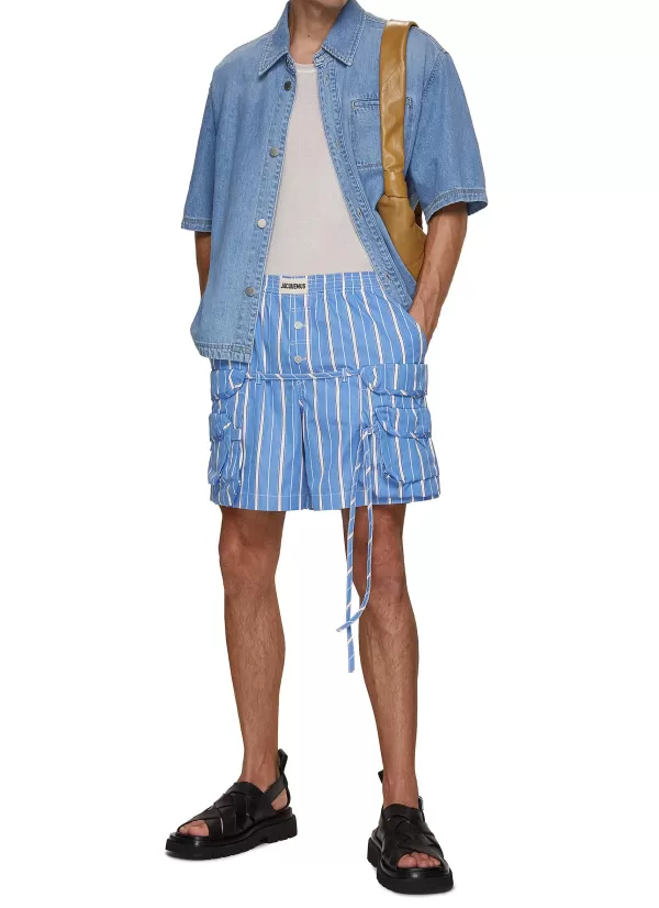 Pants>JACQUEMUS Le Short Trivela Striped Boxer Shorts