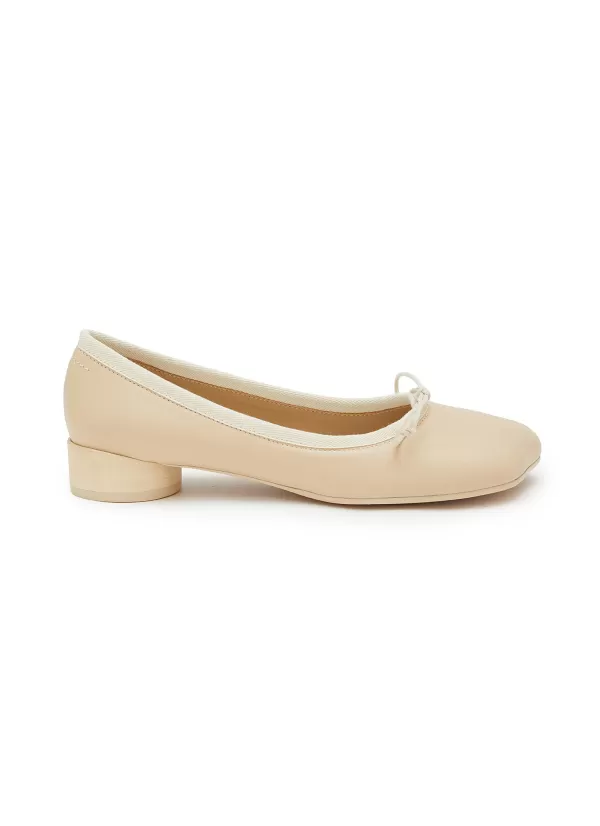 Flats>MM6 MAISON MARGIELA Leather Ballerina Flats