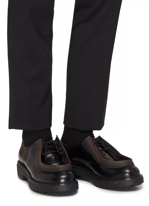 Formal Shoes>PRADA Leather Derby Shoes