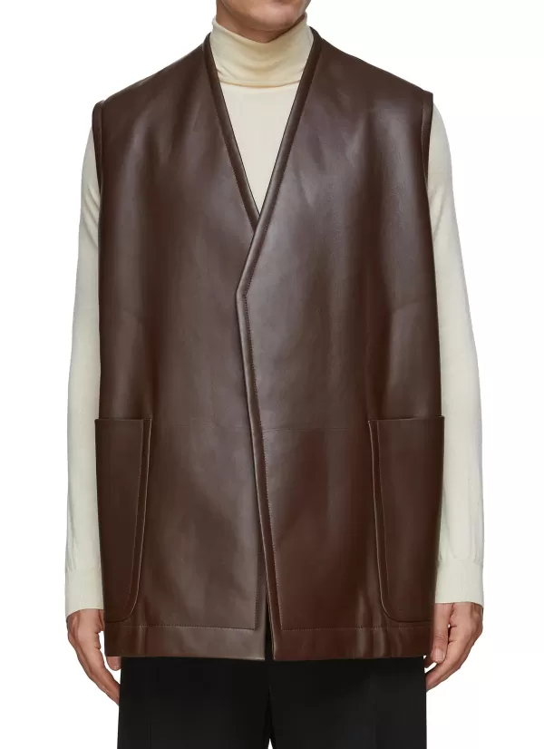 Jackets>BOTTEGA VENETA Leather Gilet