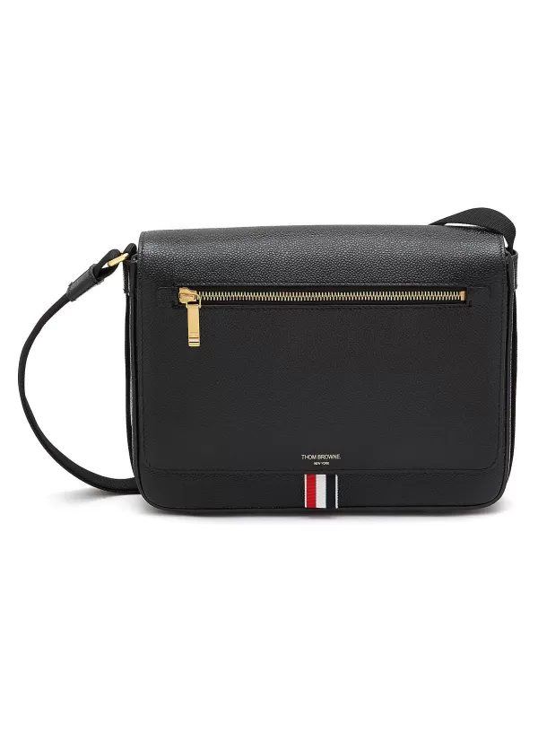 Shoulder Bags>THOM BROWNE Leather Messenger Bag