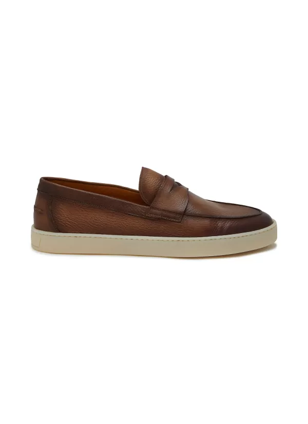 Flats>MAGNANNI Leather Penny Loafers