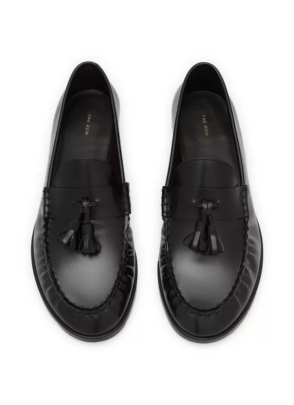 Flats>THE ROW Leather Tassled Loafers