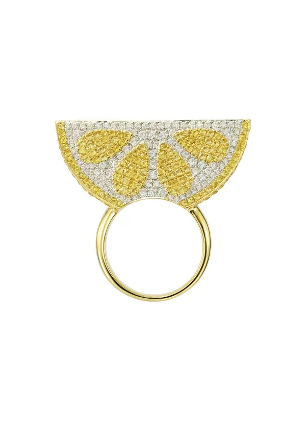 Fine Jewellery>MIO HARUTAKA Lemon 18K Gold Diamond And Yellow Sapphire Ring