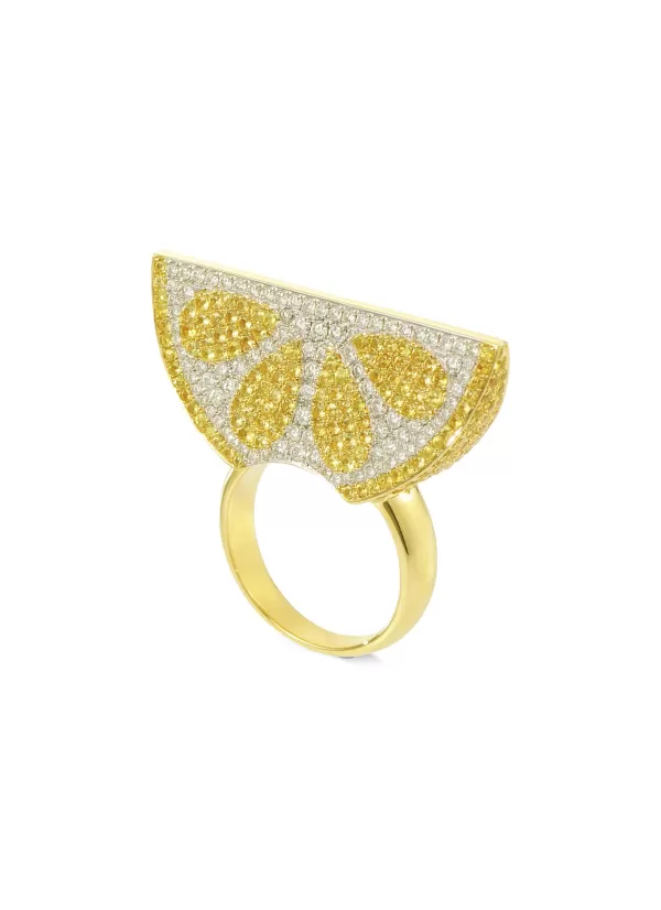 Fine Jewellery>MIO HARUTAKA Lemon 18K Gold Diamond And Yellow Sapphire Ring