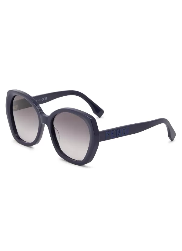 Eyewear>FENDI Lettering Acetate Sunglasses