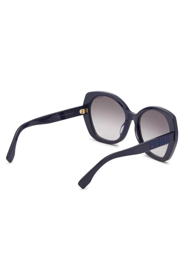 Eyewear>FENDI Lettering Acetate Sunglasses