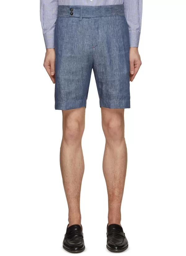 Pants>ISAIA Linen Bermuda Shorts