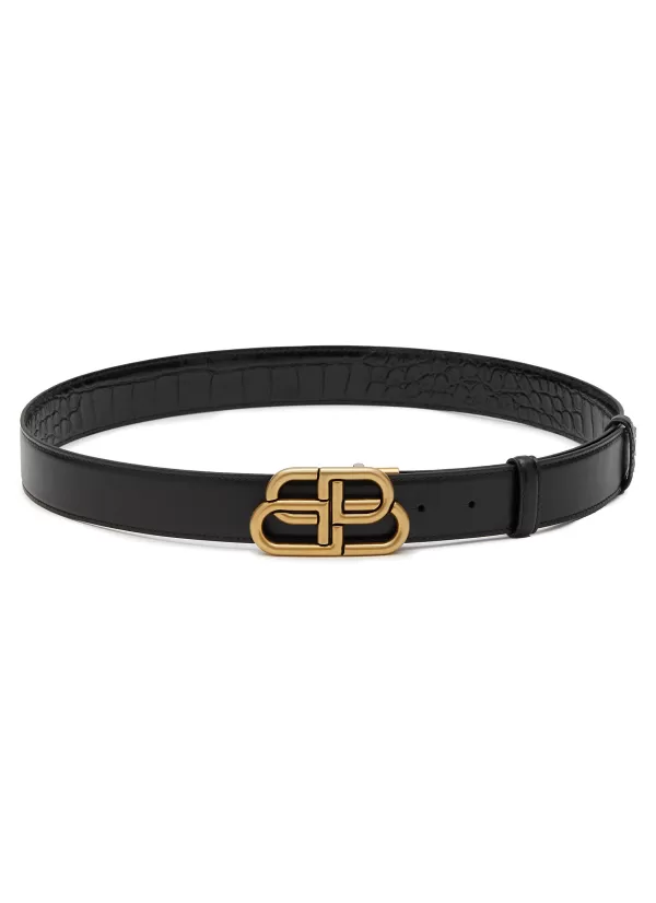 Belts>BALENCIAGA Ll Logo Leather Belt