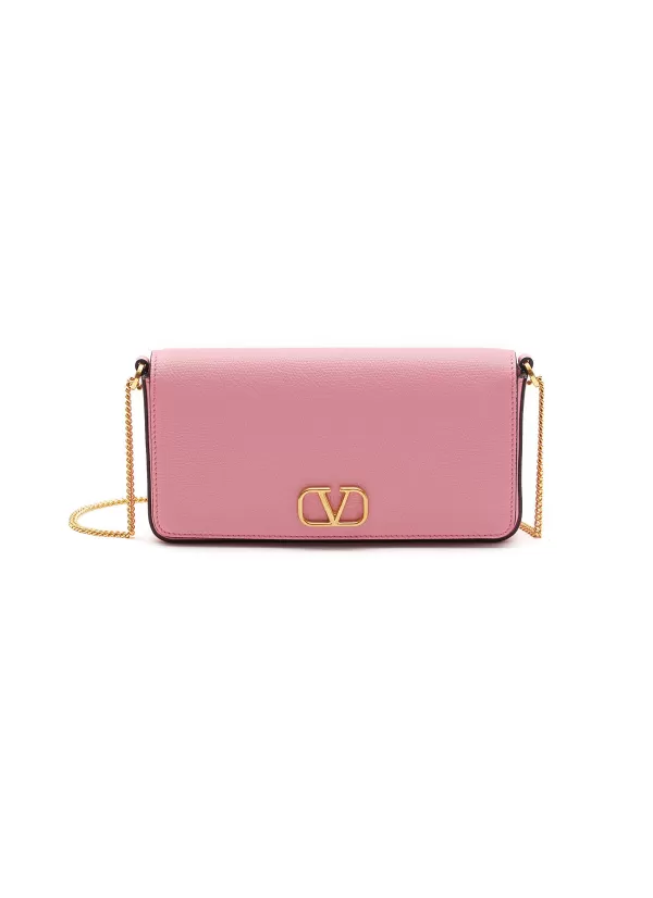 Crossbody>VALENTINO Loco' V Logo Grained Leather Shoulder Bag