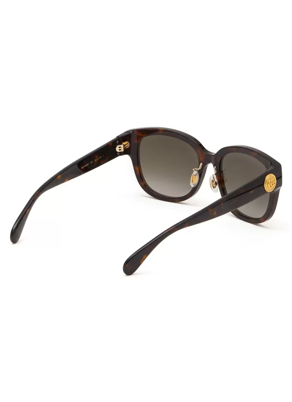 Eyewear>GUCCI Logo Acetate Round Sunglasses