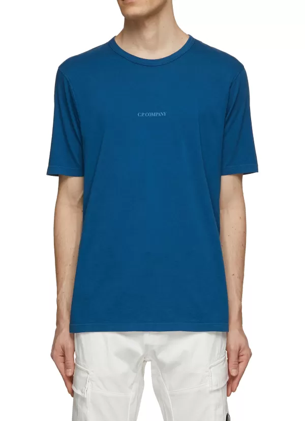 T-Shirts>C.P. COMPANY Logo Cotton T-Shirt