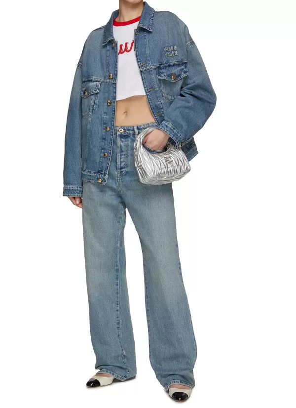 Jackets>MIU MIU Logo Denim Jacket