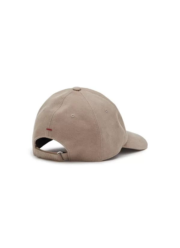 Hats & Gloves>BRUNELLO CUCINELLI Logo Embroidered Cotton Baseball Cap