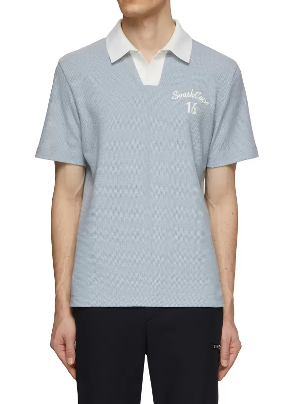 Polos>SOUTHCAPE Logo Embroidered Polo Shirt