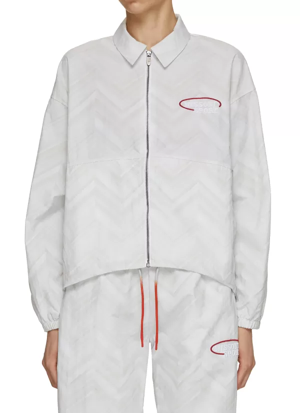 Jackets>MISSONI Logo Embroidery Windbreaker Jacket