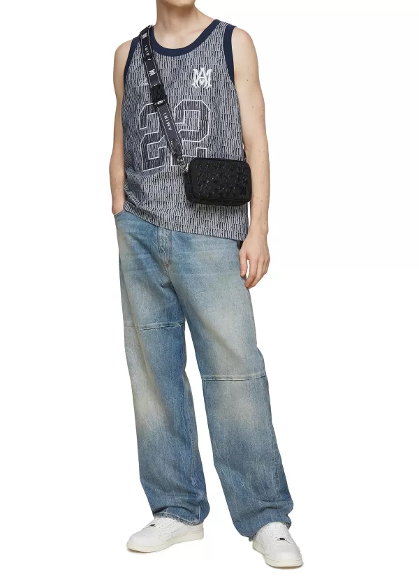 T-Shirts>AMIRI Logo Jacquard Denim Vest