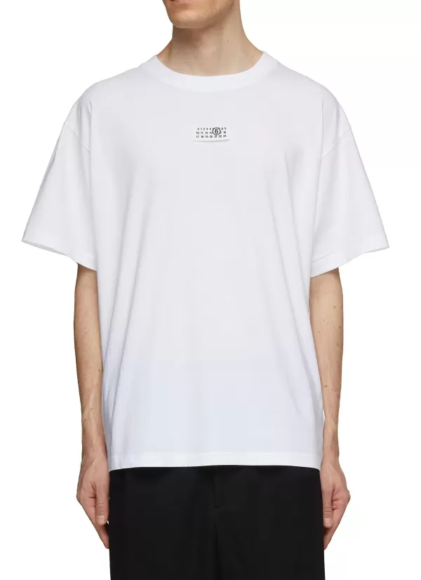 T-Shirts>MM6 MAISON MARGIELA Logo Label T-Shirt