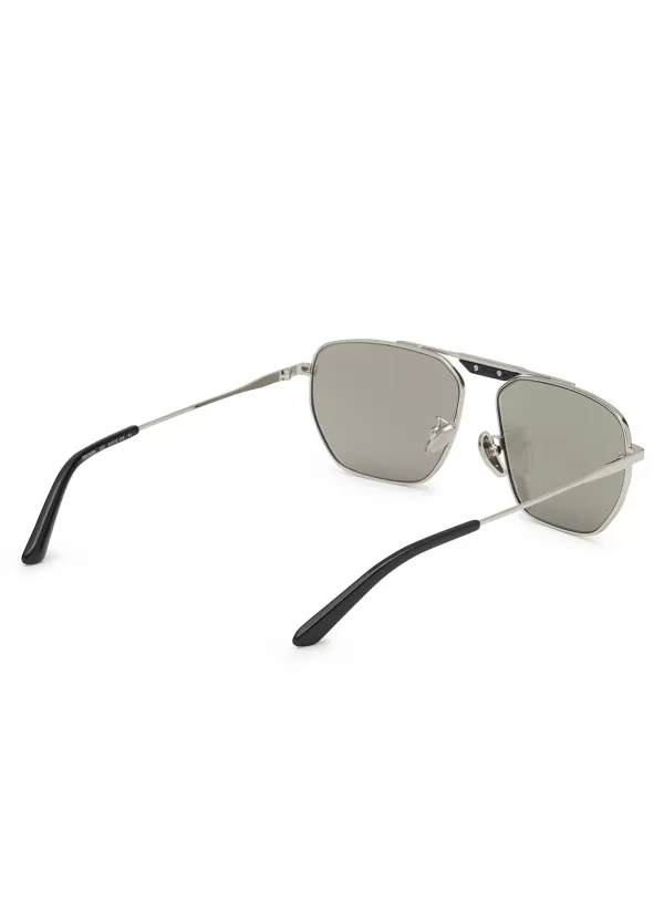 Eyewear>BALENCIAGA Logo Metal Sunglasses