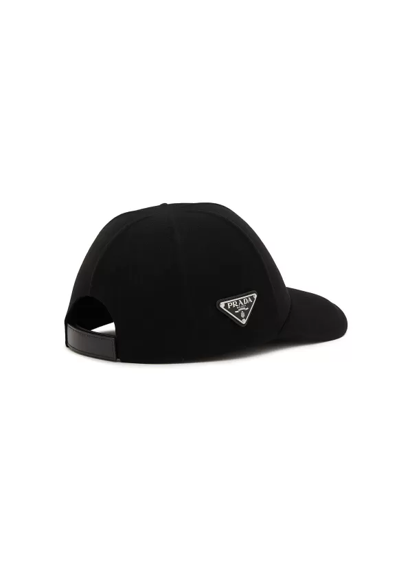 Hats & Gloves>PRADA Logo Plaque Baseball Cap