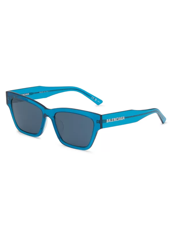 Eyewear>BALENCIAGA Logo Recycled Acetate Sunglasses