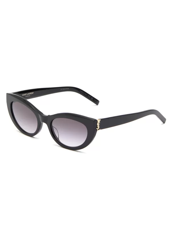 Eyewear>SAINT LAURENT Logo Thick Acetate Sunglasses