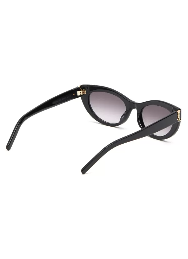 Eyewear>SAINT LAURENT Logo Thick Acetate Sunglasses