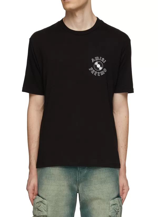 T-Shirts>AMIRI Logo Vinyl Graphic T-Shirt