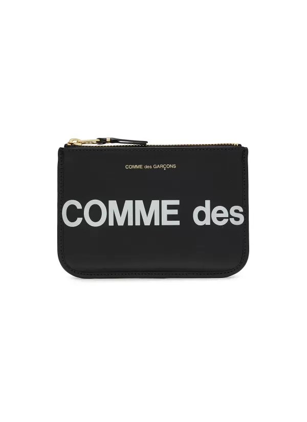 Small Leather Goods>COMME DES GARÇONS Logo Zipped Pouch