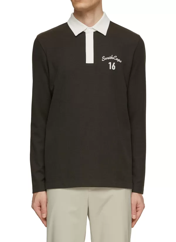 Polos>SOUTHCAPE Long Sleeve Logo Polo Shirt