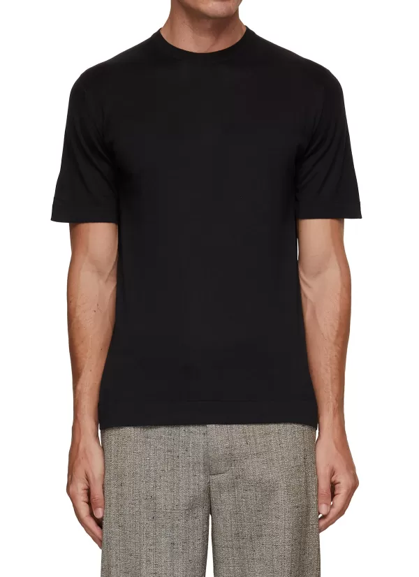 T-Shirts>JOHN SMEDLEY Lorca Short Sleeve Cotton T-Shirt