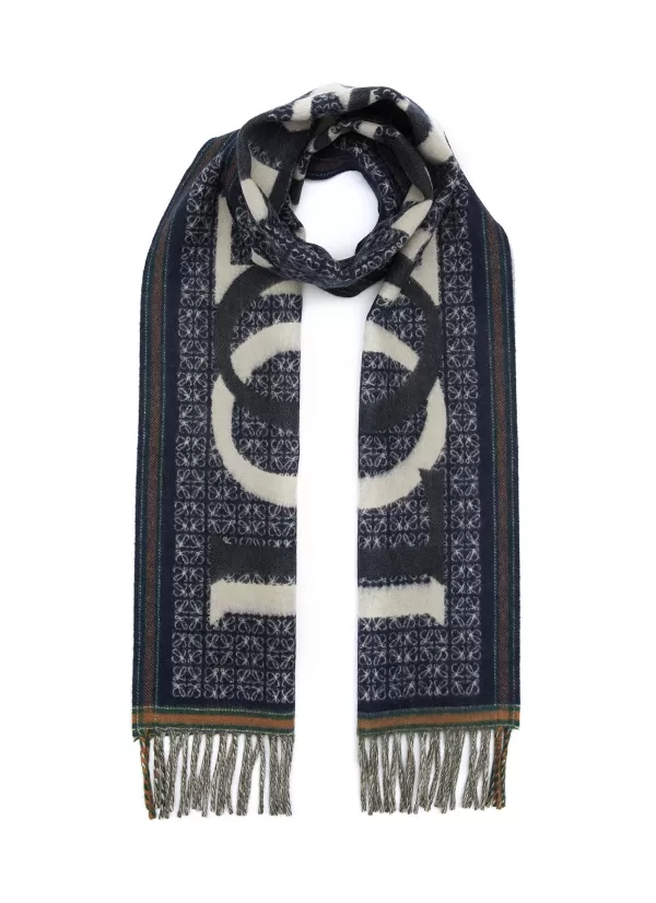 Scarves & Wraps>LOEWE Love Wool Cashmere Scarf