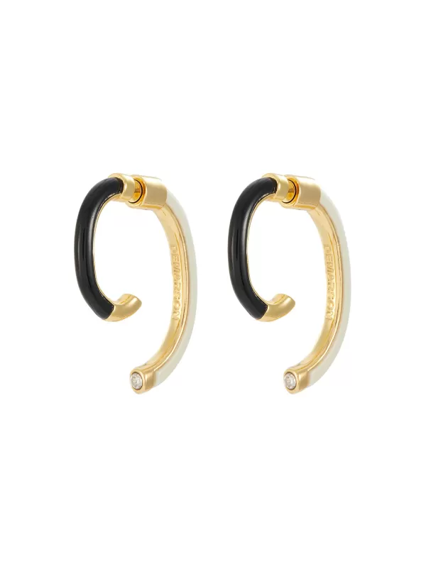 Fashion Jewellery>DEMARSON Luna Resin Half Hoop Earrings