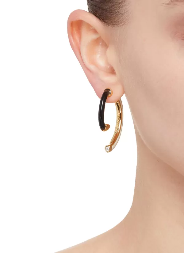 Fashion Jewellery>DEMARSON Luna Resin Half Hoop Earrings