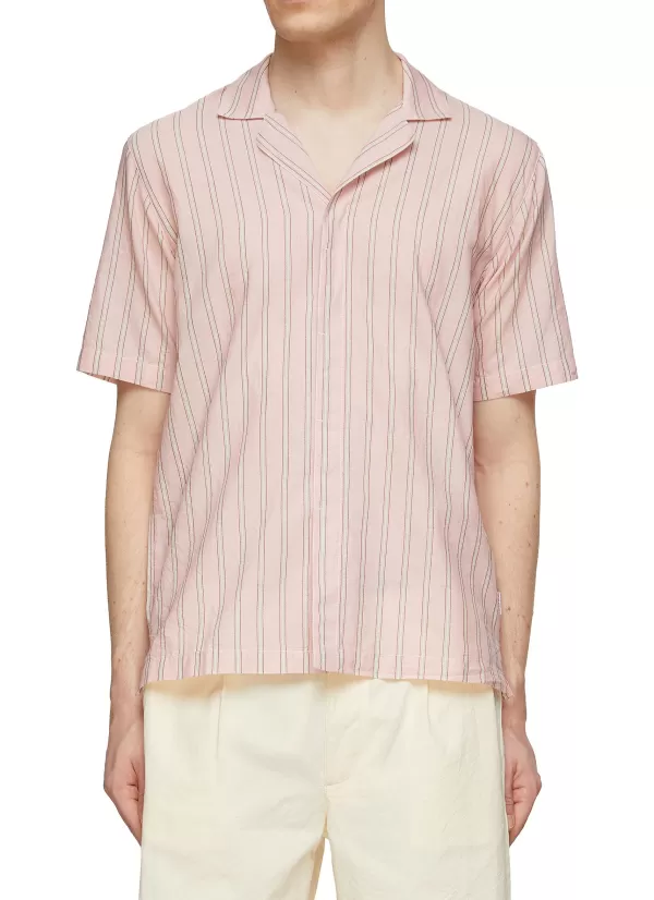 Shirts>ORLEBAR BROWN Maitan Striped Cotton Shirt