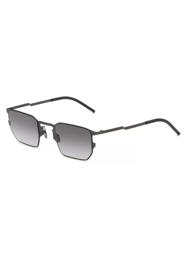 Eyewear>MOVITRA EYEWEAR Marcello Gun Acetate Square Sunglasses