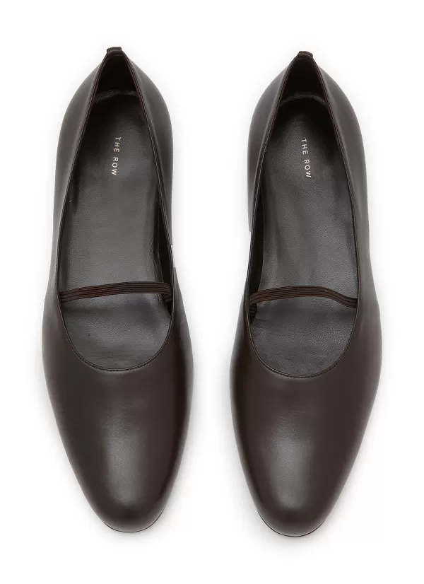 Flats>THE ROW Marion Leather Ballerina Flats