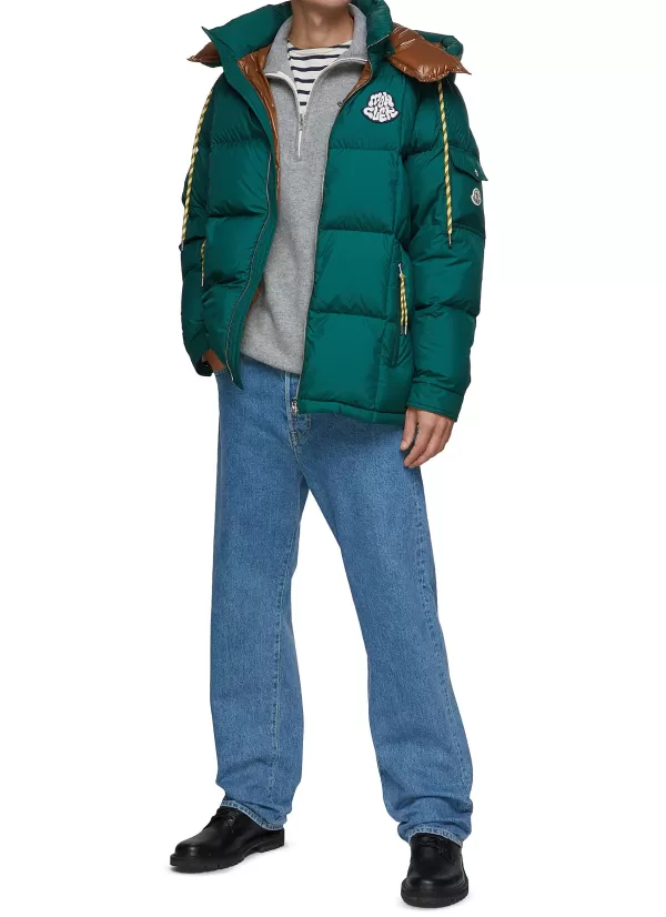 Jackets>MONCLER Mariveles' Detachable Hood Embroidered Logo Patch Puffer Jacket