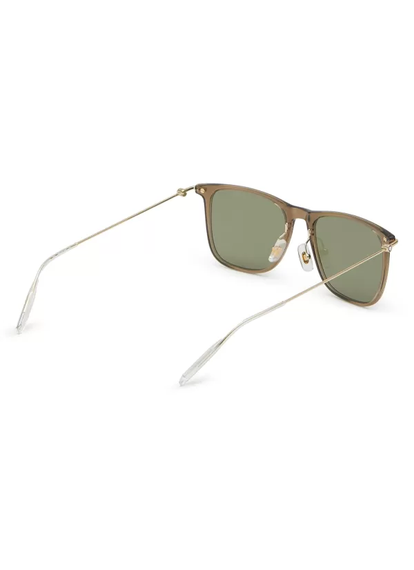 Eyewear>MONTBLANC Mb0206O Acetate Metal Square Sunglasses