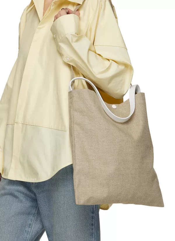 Tote Bags>PB 0110 Medium Linen Messenger Tote Bag