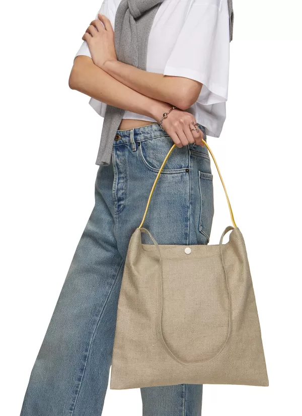 Tote Bags>PB 0110 Medium Linen Messenger Tote Bag