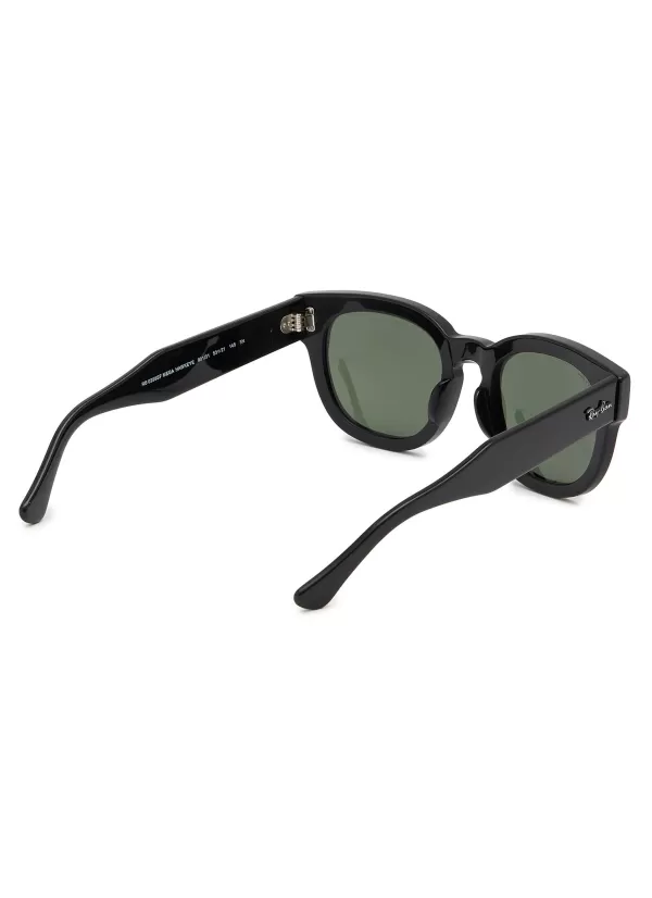 Eyewear>RAY BAN Mega Hawkeye Acetate Square Sunglasses